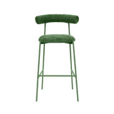TOV Liliana Forest Green Performance Velvet Bar Stool