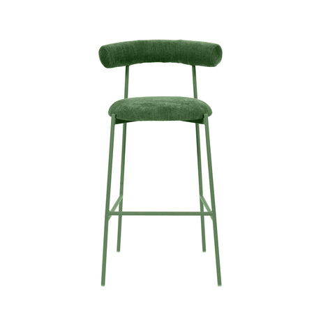 TOV Liliana Forest Green Performance Velvet Bar Stool