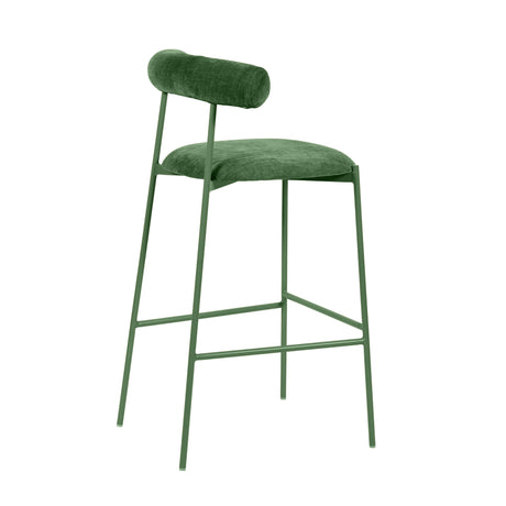 TOV Liliana Forest Green Performance Velvet Bar Stool