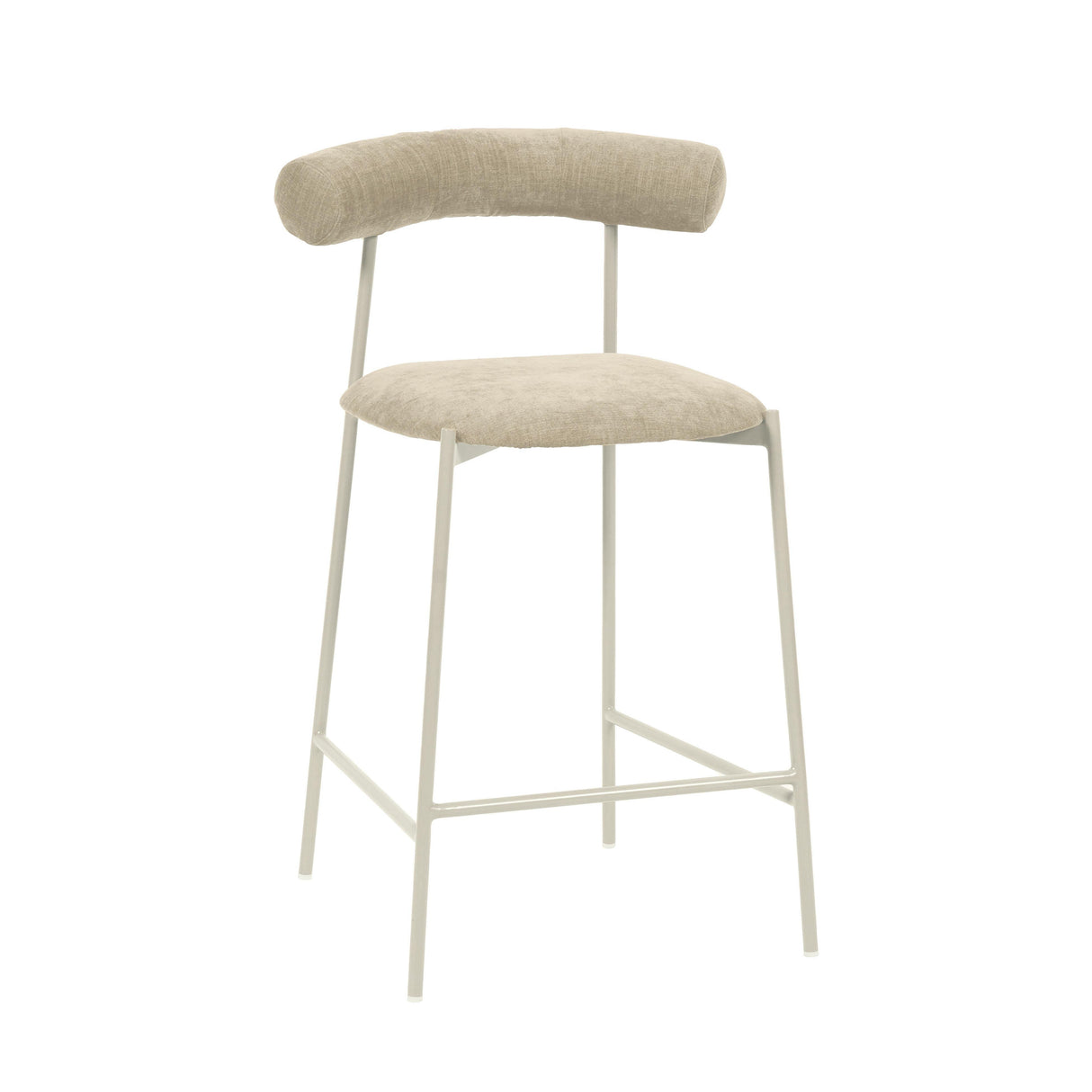 TOV Liliana Taupe Performance Velvet Counter Stool