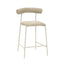 TOV Liliana Taupe Performance Velvet Counter Stool