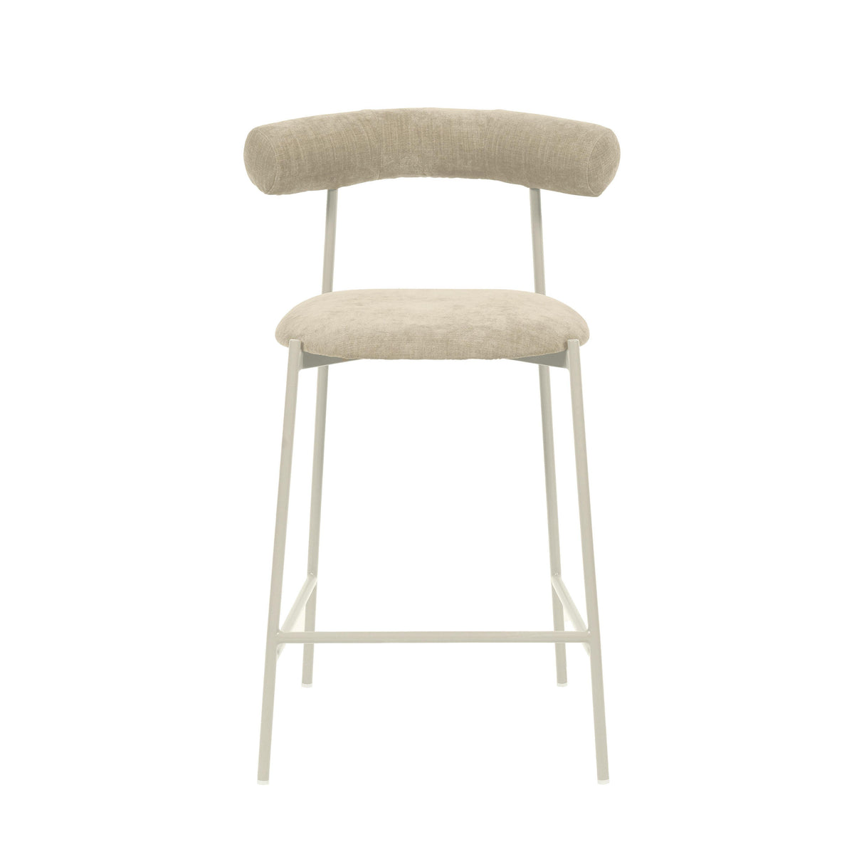 TOV Liliana Taupe Performance Velvet Counter Stool