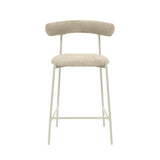 TOV Liliana Taupe Performance Velvet Counter Stool