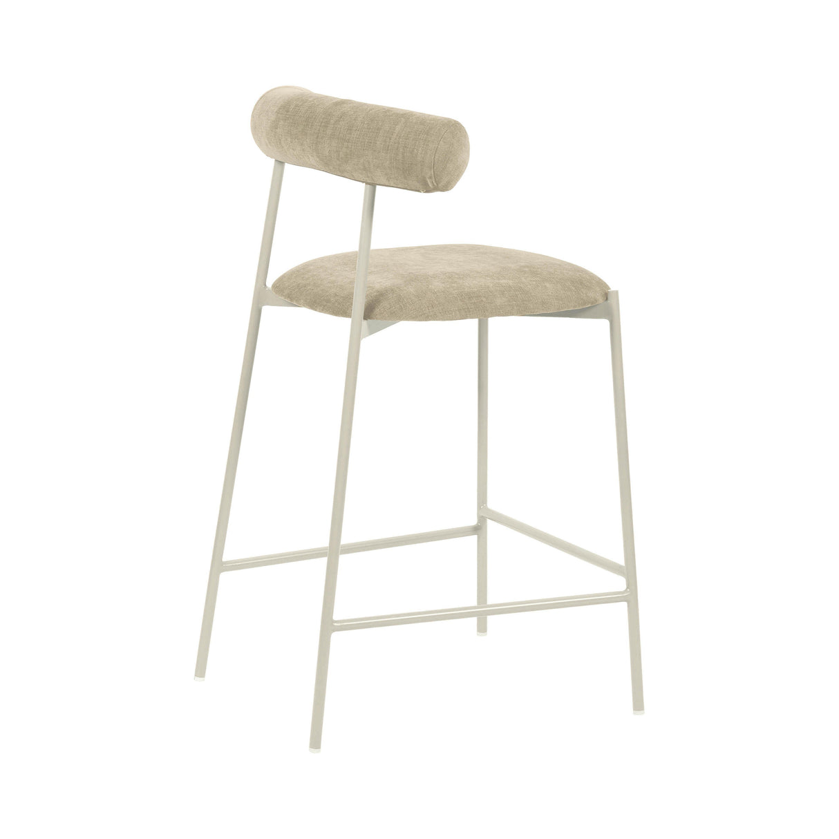 TOV Liliana Taupe Performance Velvet Counter Stool