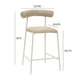 TOV Liliana Taupe Performance Velvet Counter Stool