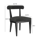 TOV Palla Black Performance Boucle Dining Chair