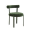 TOV Margaret Forest Green Performance Chenille Bolster Back Dining Chair