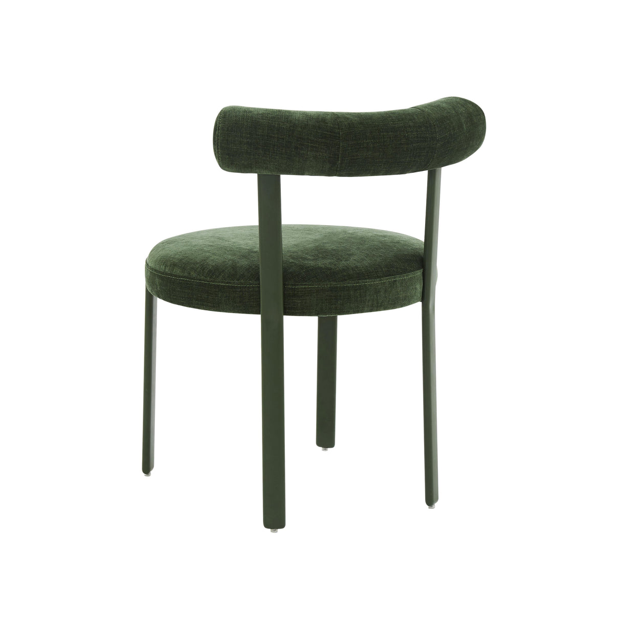 TOV Margaret Forest Green Performance Chenille Bolster Back Dining Chair