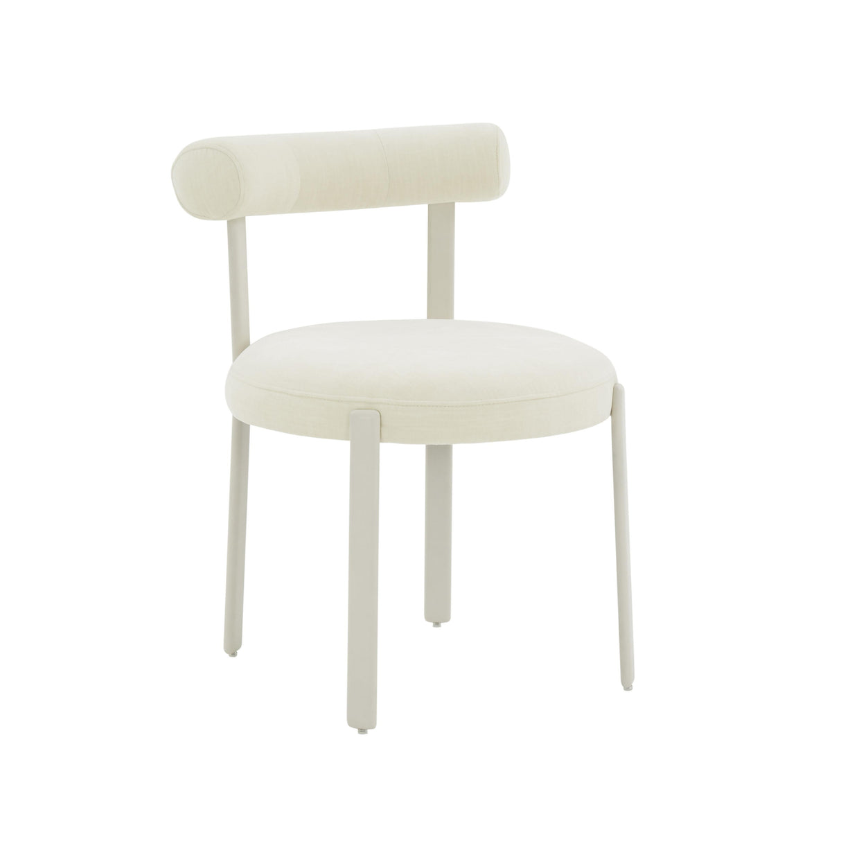 TOV Margaret Cream Performance Chenille Bolster Back Dining Chair