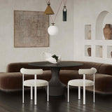 TOV Margaret Cream Performance Chenille Bolster Back Dining Chair