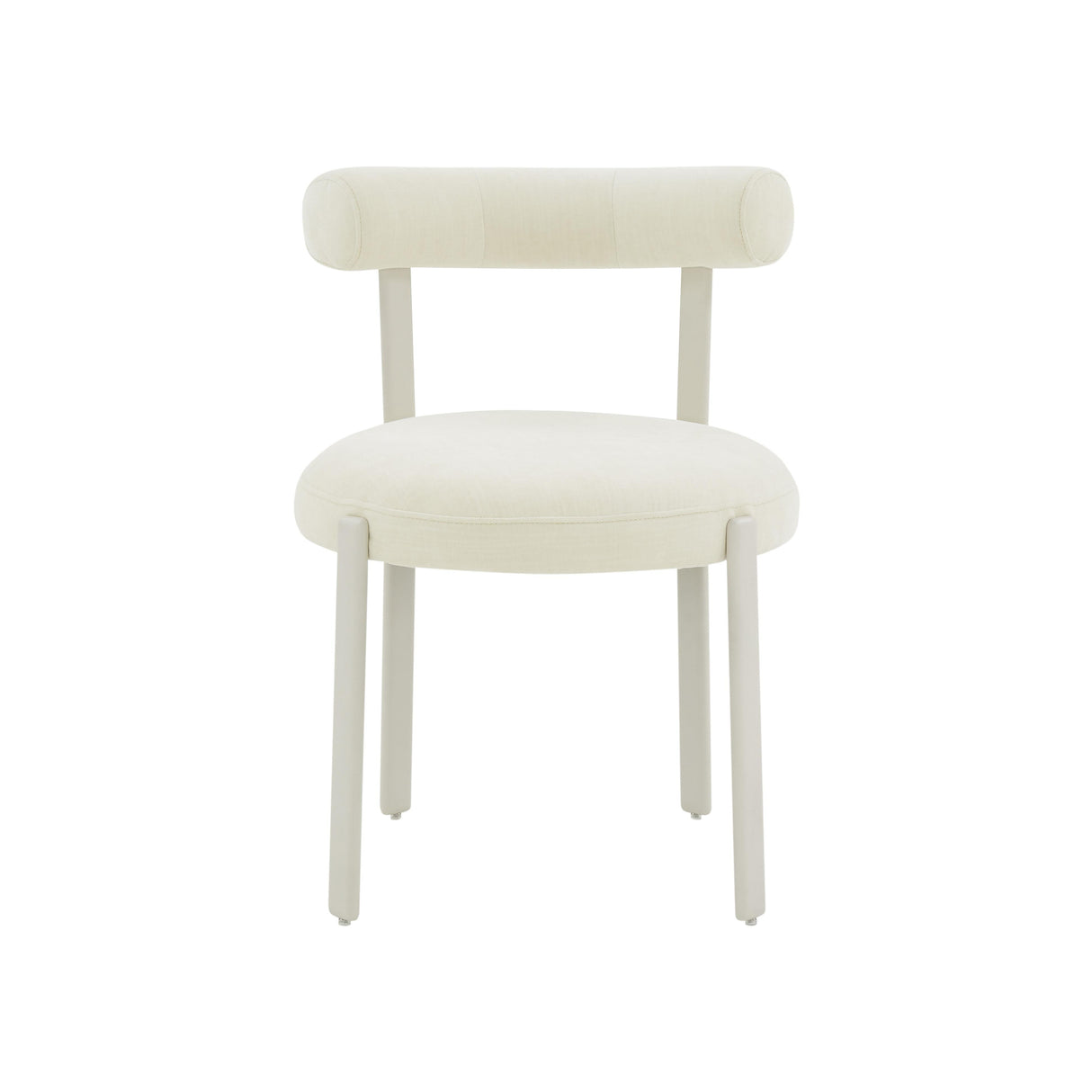 TOV Margaret Cream Performance Chenille Bolster Back Dining Chair