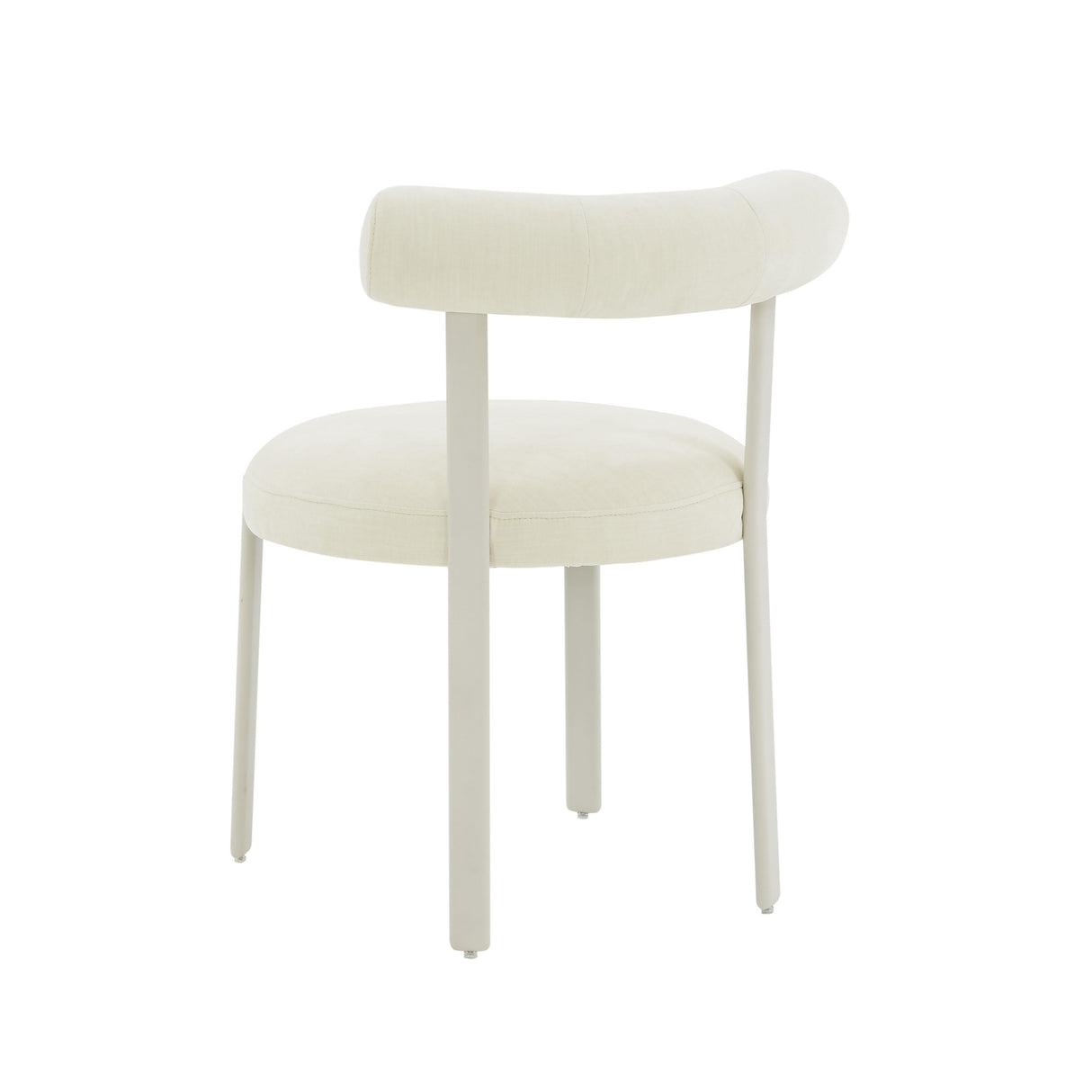 TOV Margaret Cream Performance Chenille Bolster Back Dining Chair