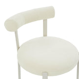 TOV Margaret Cream Performance Chenille Bolster Back Dining Chair