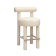TOV Carmel Cream Velvet Counter Stool