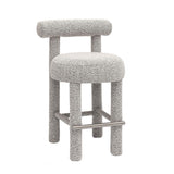 TOV Carmel Black & White Performance Boucle Counter Stool