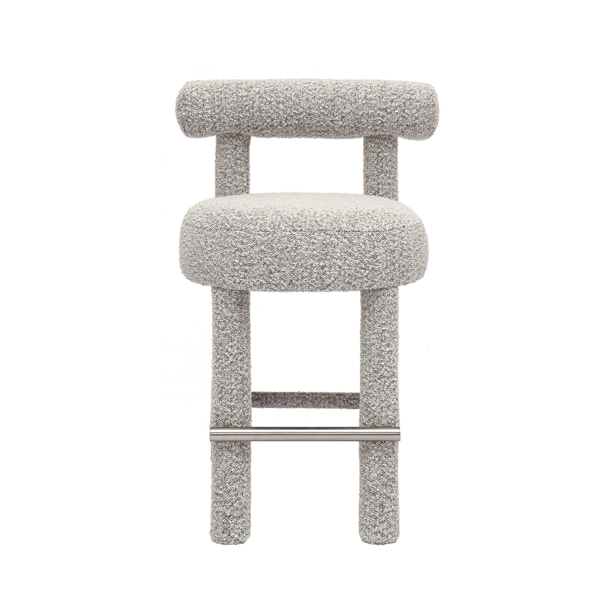 TOV Carmel Black & White Performance Boucle Counter Stool