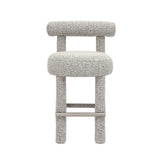 TOV Carmel Black & White Performance Boucle Counter Stool