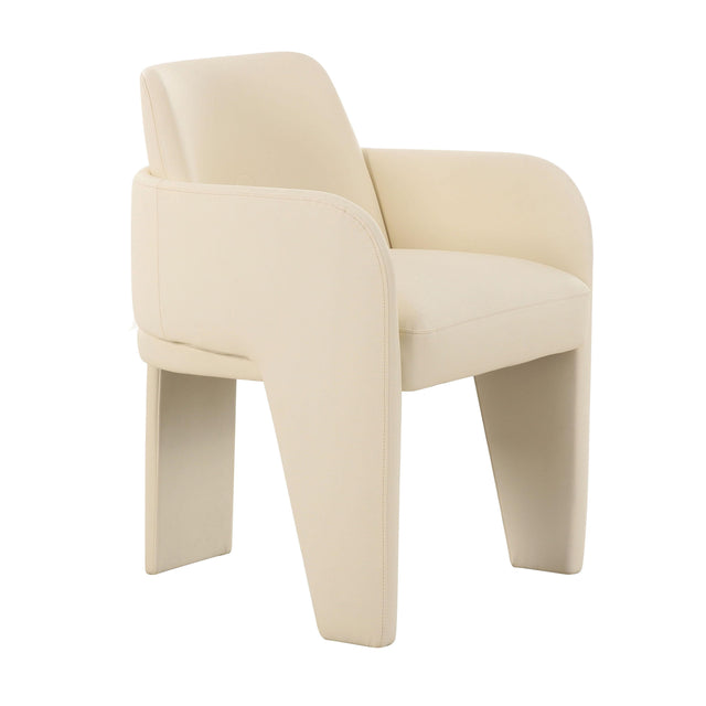 TOV Leo Cream Performance Vegan Leather Dining Chair