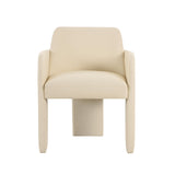 TOV Leo Cream Performance Vegan Leather Dining Chair