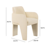 TOV Leo Cream Performance Vegan Leather Dining Chair