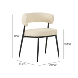 TOV Maxine Cream Performance Vegan Leather Dining Chair