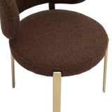 TOV Margaret Chocolate Brown Performance Boucle Dining Chair