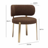 TOV Margaret Chocolate Brown Performance Boucle Dining Chair