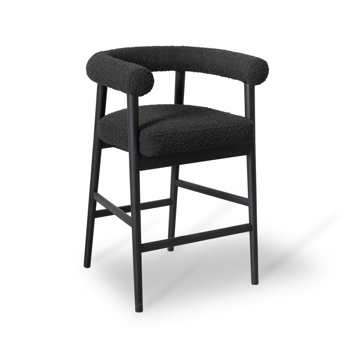 TOV Spara Black Performance Boucle Counter Stool