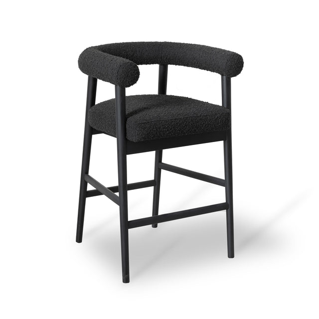 TOV Spara Black Performance Boucle Counter Stool