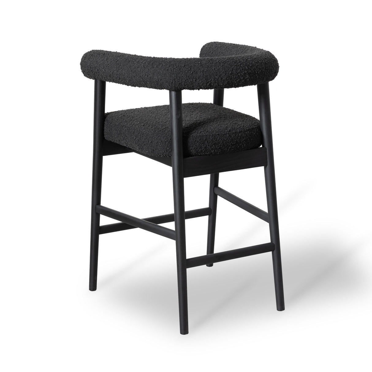 TOV Spara Black Performance Boucle Counter Stool