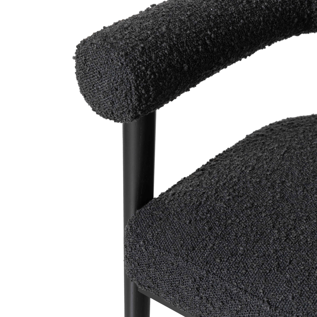 TOV Spara Black Performance Boucle Counter Stool