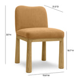 TOV Tiara Cognac Performance Velvet Oak Dining Chair
