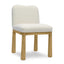 TOV Tiara Cream Performance Velvet Oak Dining Chair