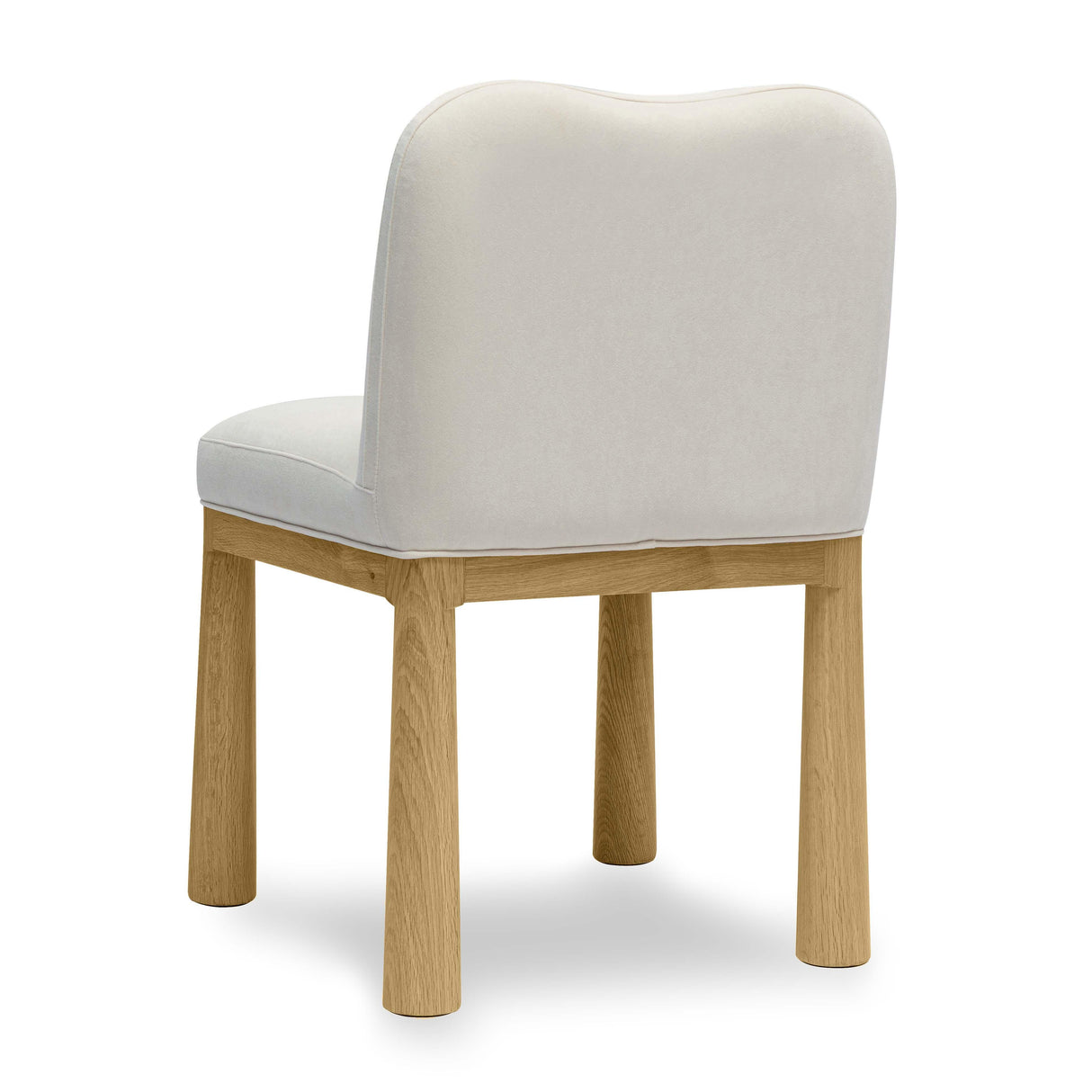 TOV Tiara Cream Performance Velvet Oak Dining Chair