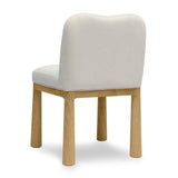 TOV Tiara Cream Performance Velvet Oak Dining Chair