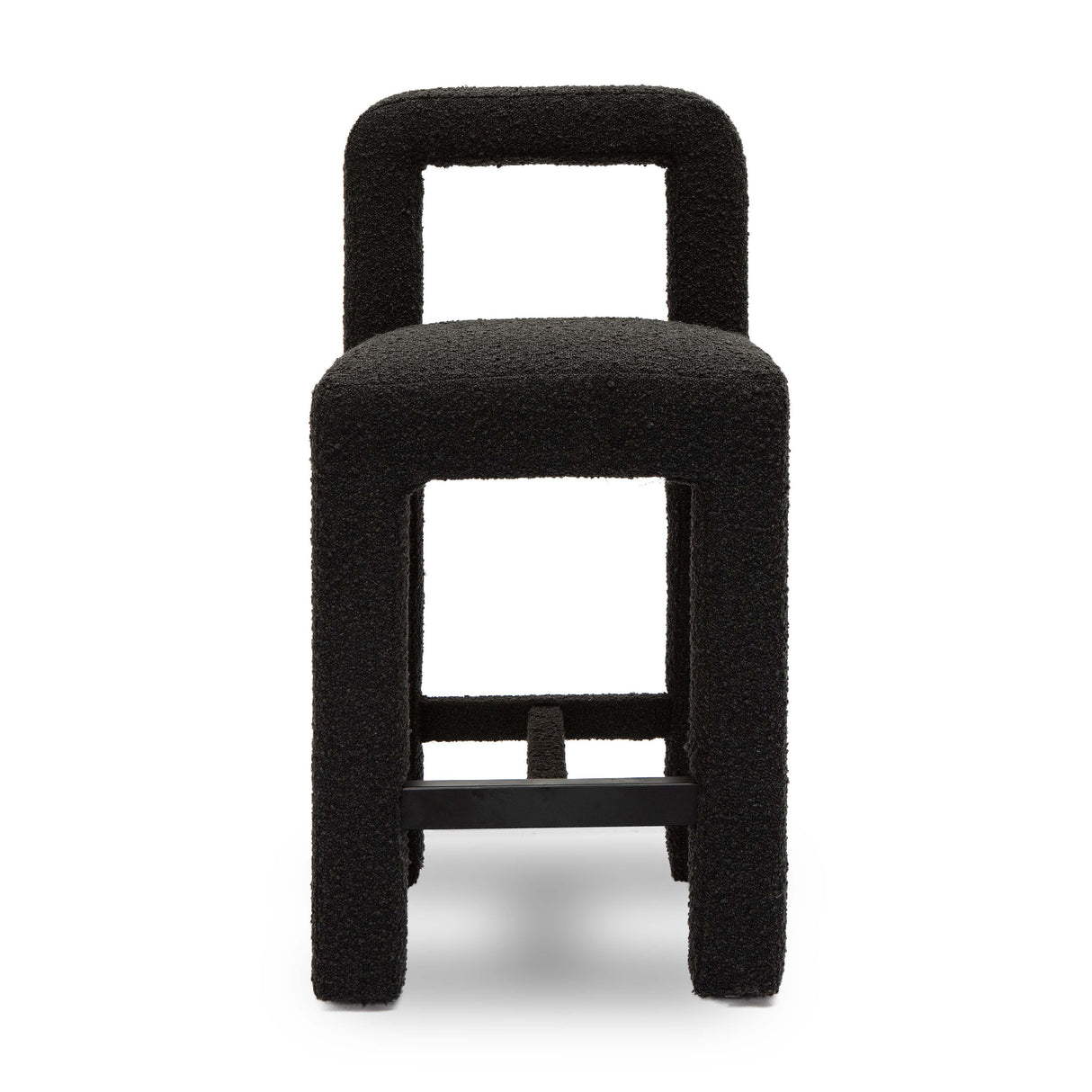 TOV Hazel Black Boucle Counter Stool
