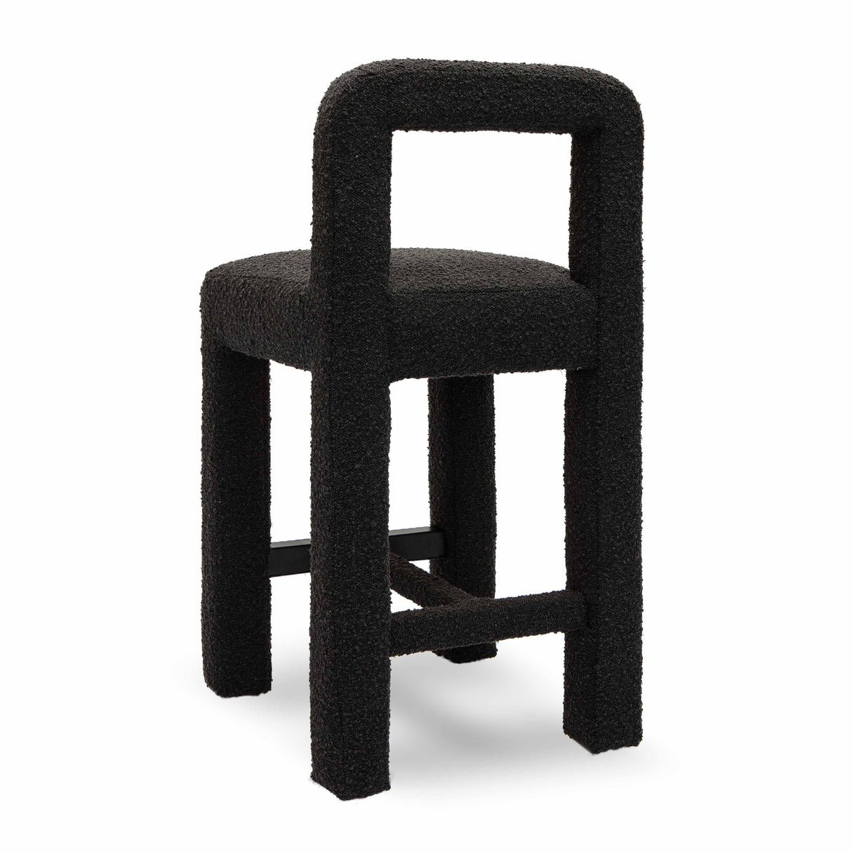 TOV Hazel Black Boucle Counter Stool