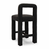 TOV Hazel Black Boucle Counter Stool