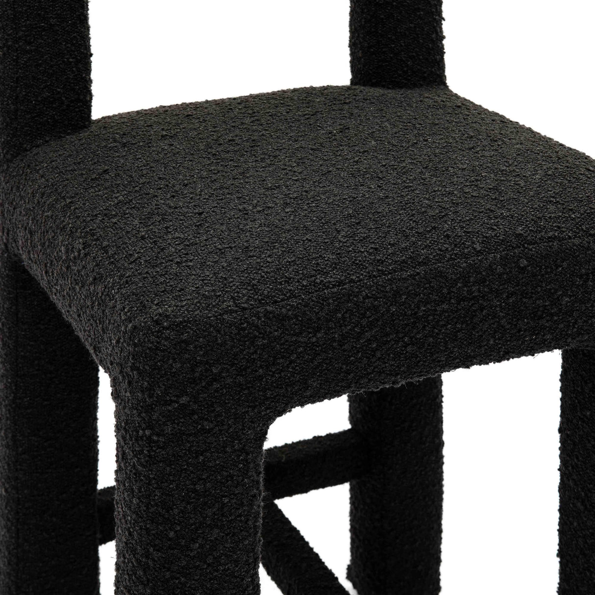 TOV Hazel Black Boucle Counter Stool
