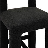 TOV Hazel Black Boucle Counter Stool