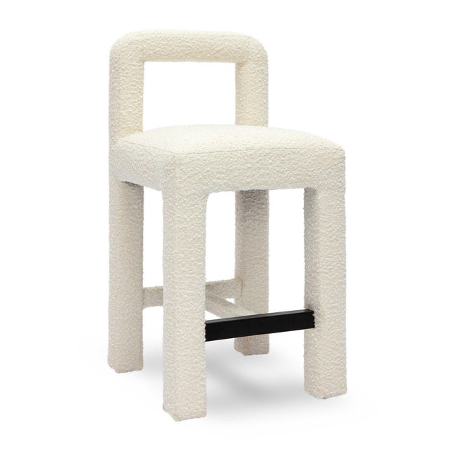 TOV Hazel Cream Boucle Counter Stool