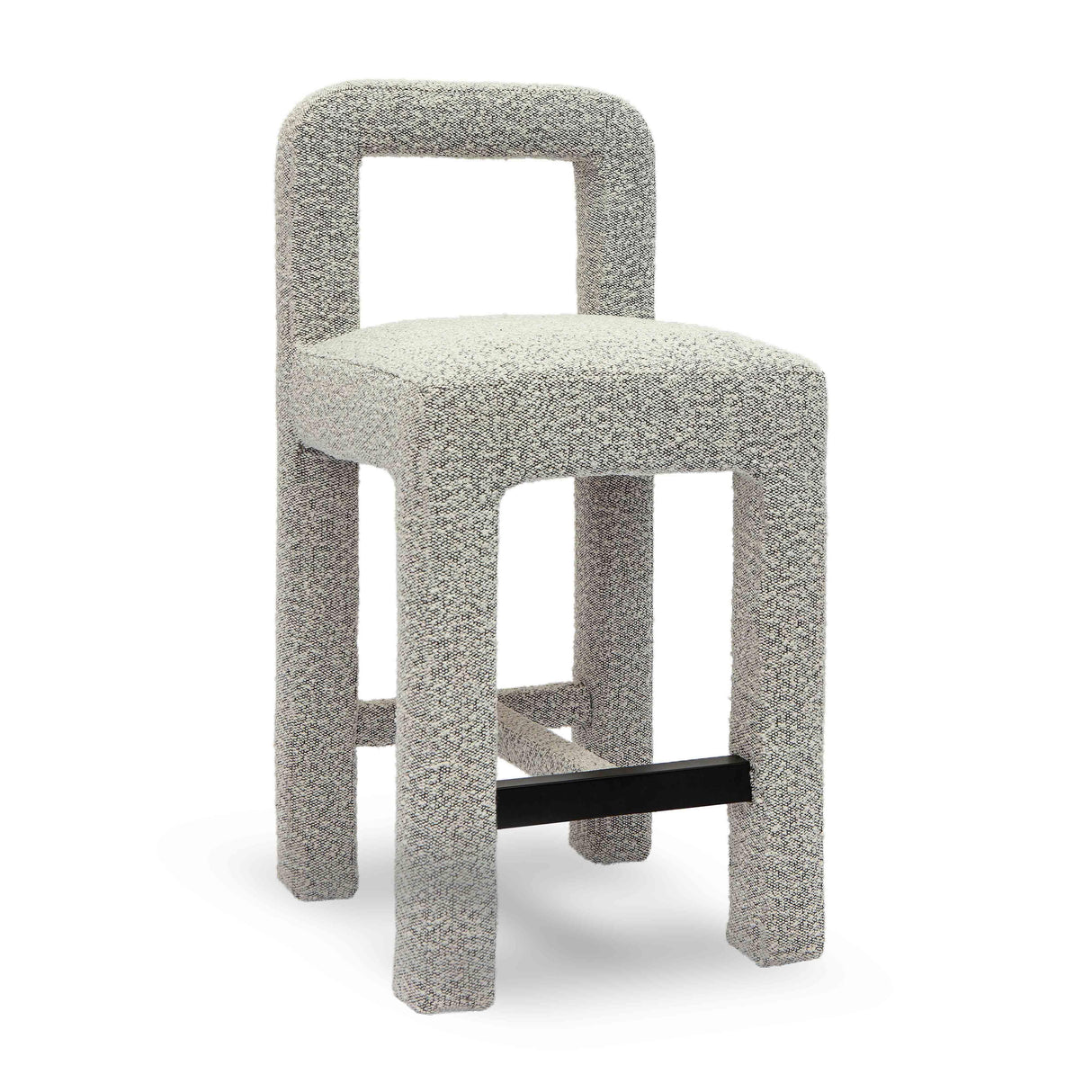 TOV Hazel Grey Boucle Counter Stool