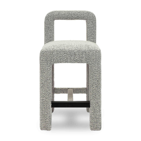 TOV Hazel Grey Boucle Counter Stool
