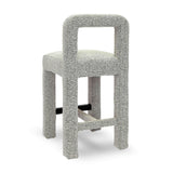 TOV Hazel Grey Boucle Counter Stool