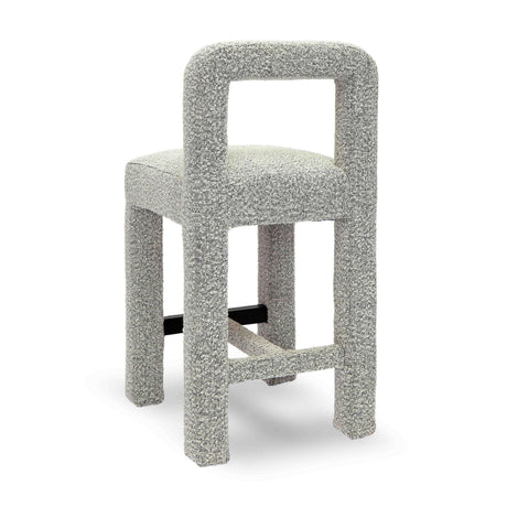 TOV Hazel Grey Boucle Counter Stool