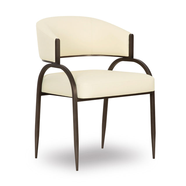 TOV Tatum Cream Performance Vegan Leather Dining Chair