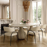 TOV Tatum Cream Performance Vegan Leather Dining Chair