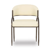 TOV Tatum Cream Performance Vegan Leather Dining Chair