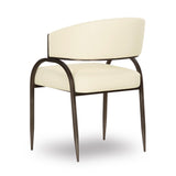 TOV Tatum Cream Performance Vegan Leather Dining Chair