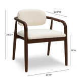 TOV Betsy Cream Performance Boucle Dining Chair